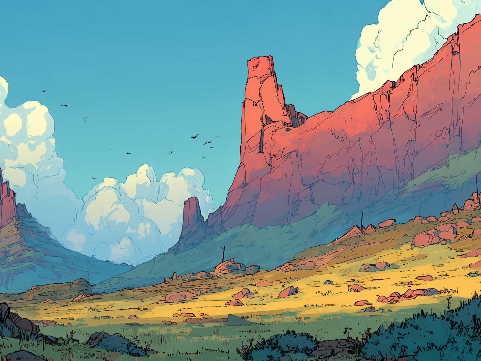 AmberClaw Range — frontier western landscape